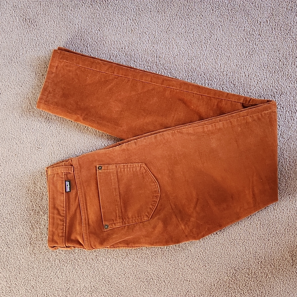 Patagonia Women's Pants 27 Burnt Orange Corduroy Organic Cotton